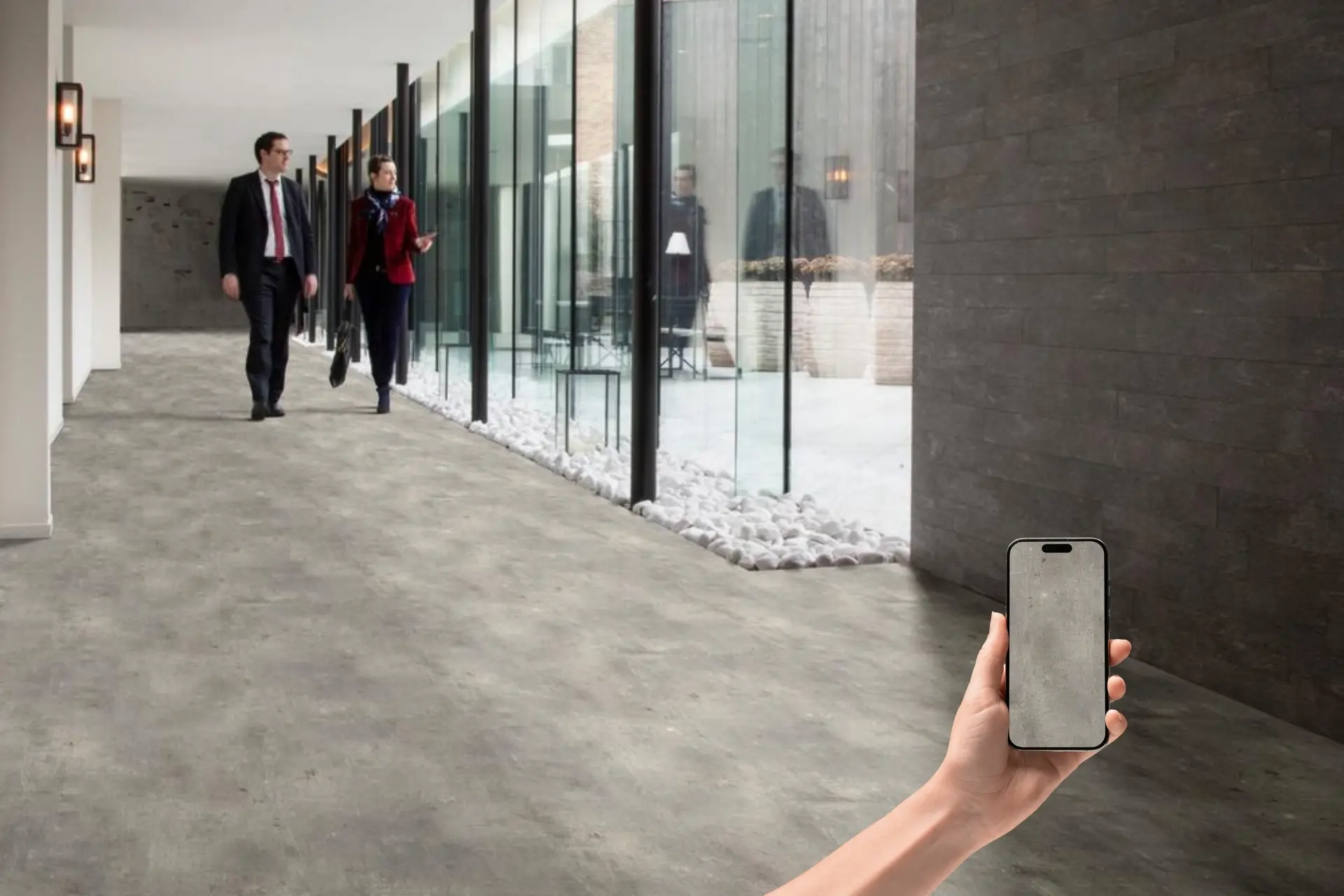 PVC ZINC סגנון מתכת Rideaux Netanya לינוליאום 1