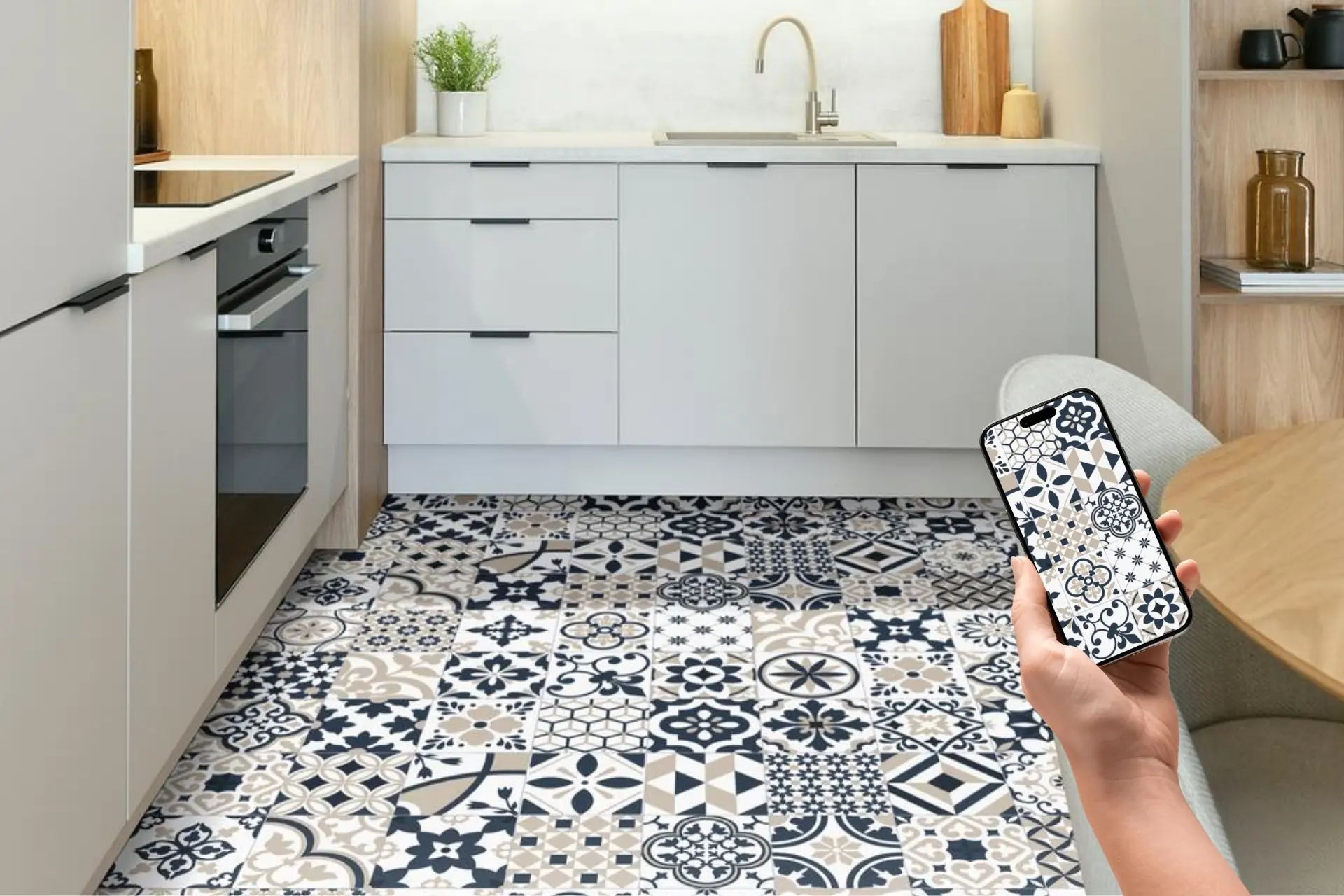 PVC geometry Rideaux Netanya לינוליאום צורות גיאומטריות (2) 1