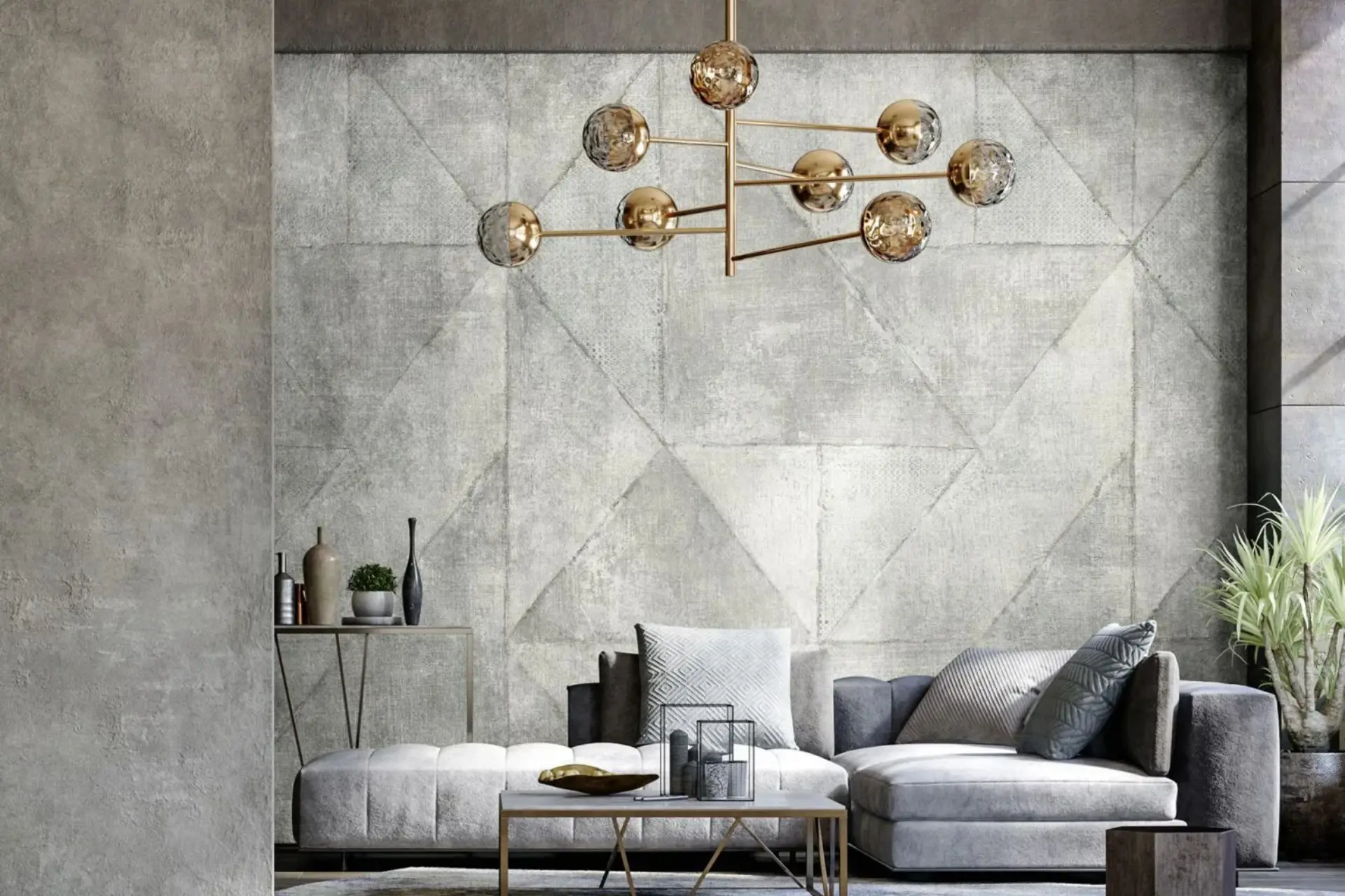 טפט תמונה קיר במראה אבן בגוון אפור מודרני – Rideaux רידו נתניה